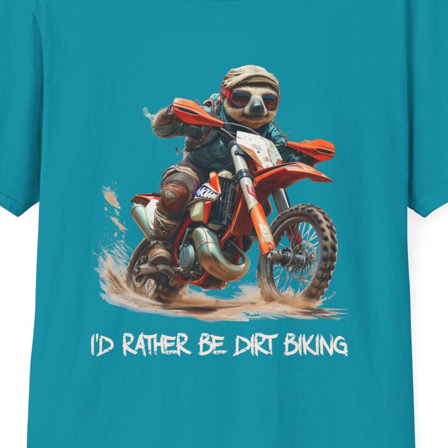 Sloth Dirt Biker Softstyle T-Shirt