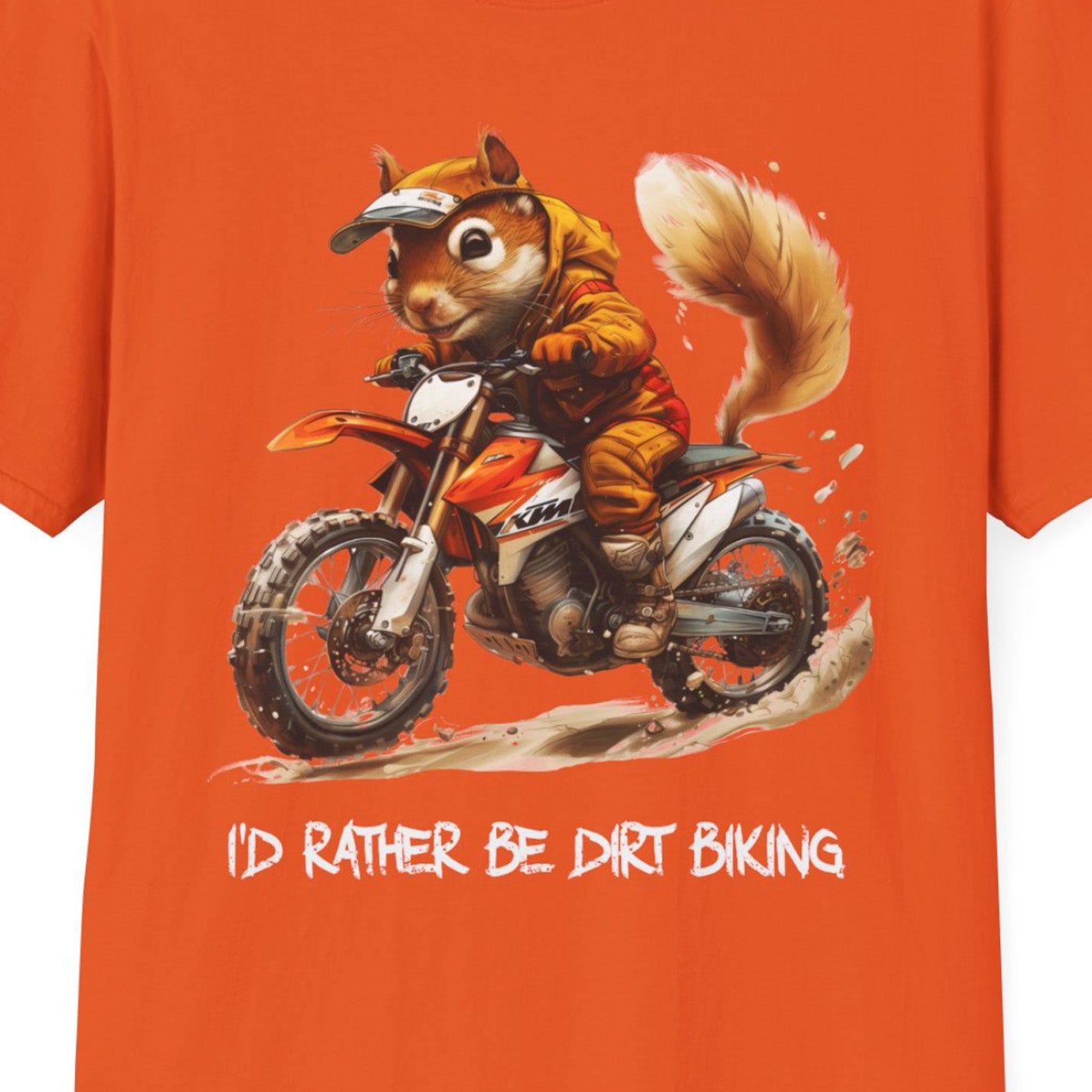 Squirrel Dirt Biking Softstyle T-Shirt