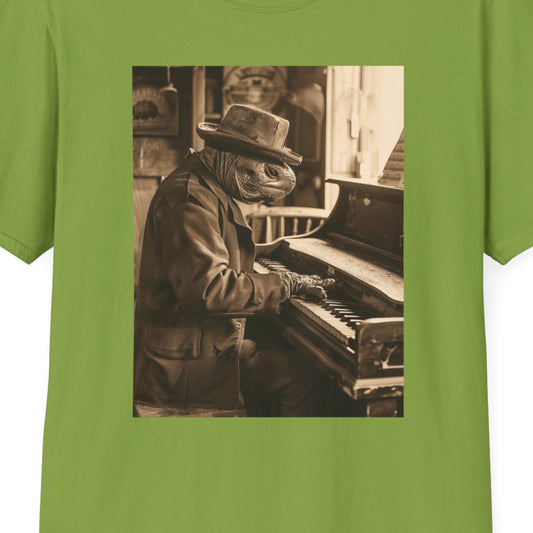 Vintage Western Turtle Piano Softstyle T-Shirt