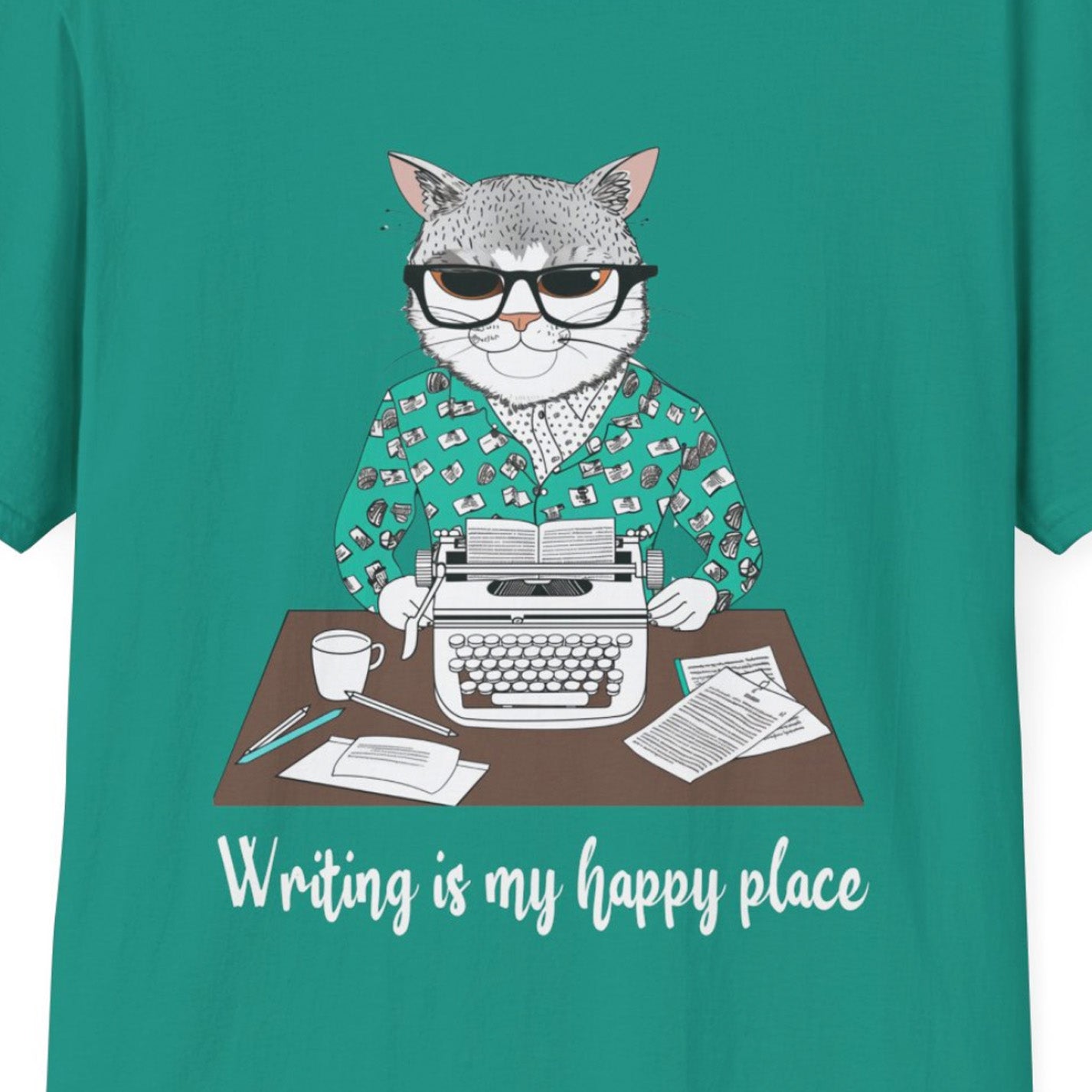 Cat Writer Softstyle T-Shirt